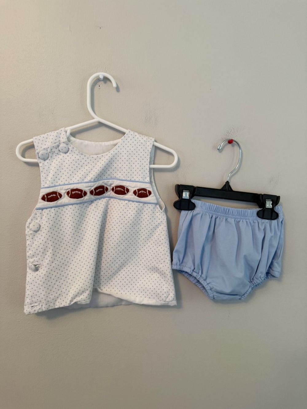 Cypress Row Blue Polka Dot Football Set